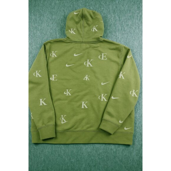 Nike Hoodie Mens XXL Hoodie Spellout All Over Print Swoosh Logo Streetware NWOT - Picture 2 of 6